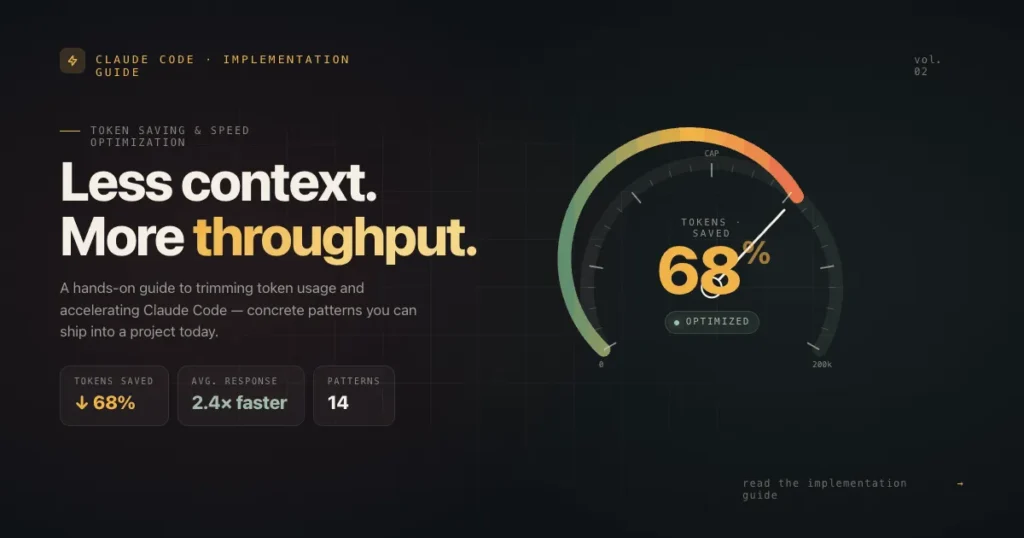 Claude Code: Token Saving & Speed Optimization — Implementation Guide
