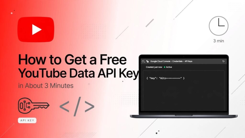 How to Get a Free YouTube Data API Key in About 3 Minutes